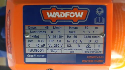 Bomba De Agua Wadfow - 1.0hp