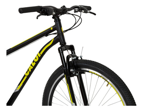 Bicicleta Caloi Velox Aro 29 21 V con freno en V negro, marco de acero color negro