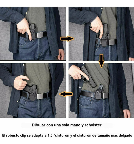Jairtienda Funda Pistola Arma Interna Para Glock Oculta Kydex Iwb 25 17