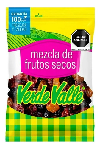 3 Pza Mezcla De Frutos Secos Verde Valle 80 G