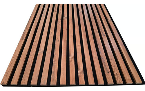 Wall Panel® Revestimiento Acustico Interior 60cm X 2.40m Nogal Marrón Oscuro