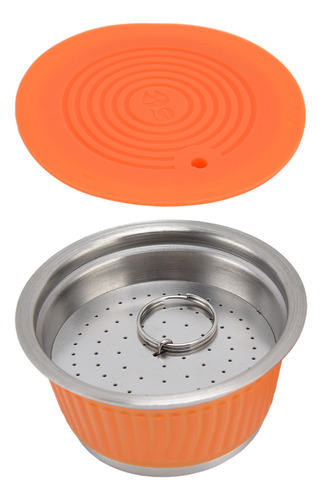 Juego De Cápsulas De Café Recargables De Color Naranja De Ac