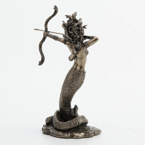 Estatua Resina Medusa Flecha Bronce Escultura 9 Pulgadas
