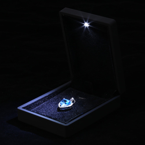 Caja Para Collar Caja De Almacenamiento Joyero Con Luz Led