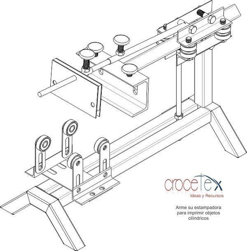 Kit Planos Construye Fabrica Maquina Serigrafía Cilíndrica