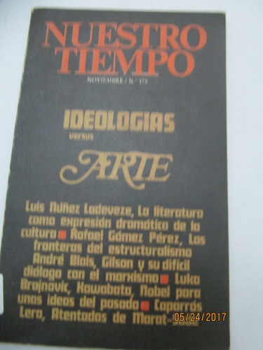 Ideologias Versus Arte   Nuestro Tiempo Nº 173