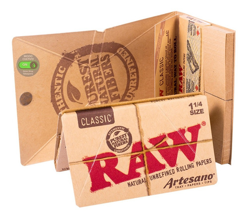 Seda Raw Artesano 50 Papeles + 50 Filtros + Cierre Imantado