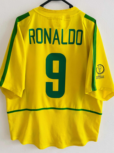 Jersey Selección De Brasil Nike Mundial 2002 #9 Ronaldo