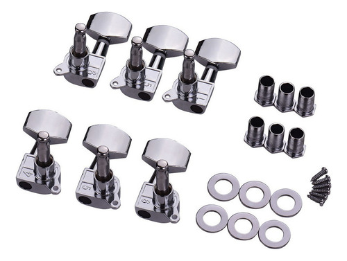 N 6pcs 3l3r Clavijas De Afinación De Guitarra Cerradas