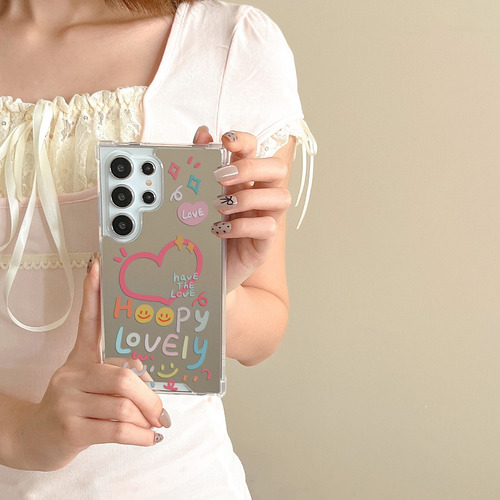 Funda Case Para Samsung Uso Rudo Con Espejo Con Corazón