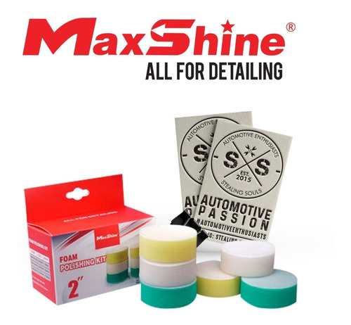 Max Shine | Kit Combo | 2 Pulgadas | 6 Pads Cut Polish Fini 