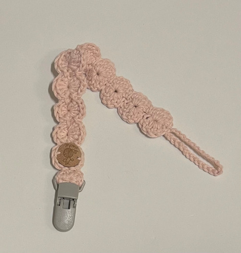 Portachupetes Tejidos Crochet Broche Cocodrilo 100% Plastico