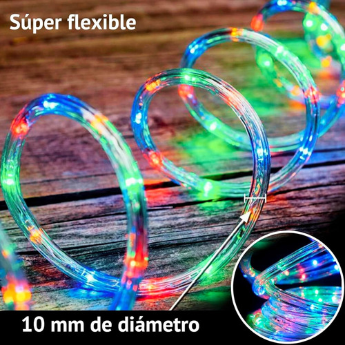 Manguera De Luz Led Luxvi 10m 8 Modos 200 Leds Ip65 Paq 4pzs Luces Multicolor