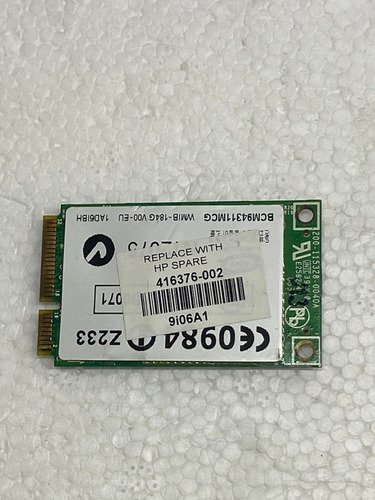 Tarjeta Red Wifi Hp Compaq Presario V3000 416376-002 (Usado)