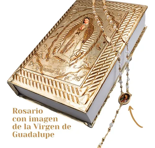 Biblia Boda Matrimonio Repujado Oro Rosario Cristal Avox Meses