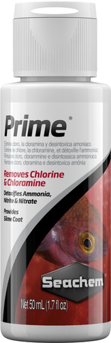 Seachem Prime 50ml Condicionador Água Anticloro Até 2000l