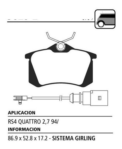 Pastillas De Freno Litton P/ Volkswagen Sharan Desde 1995