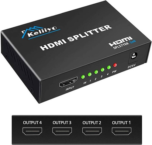 4k 1080p 3d Mini 4 Puertos Hdmi Splitter Switcher 1 In 4 Out