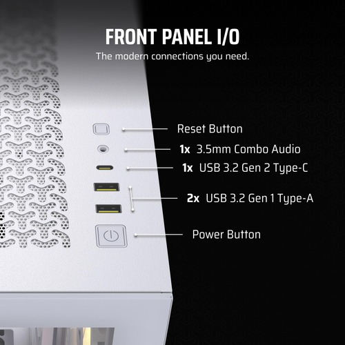 Funda Para Pc Corsair 3500x Argb Mid-tower Atx Con 3 Ventila