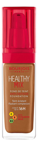 Base de maquillaje líquida Bourjois Healthy Mix 29125025062 Bourjois Base líquida de cobertura media antifatiga Healthy Mix 62 capuchino, 1.0 fl oz
