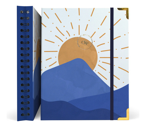 Cuaderno Premium Argollado 7 Materias Boho Sol Y Luna