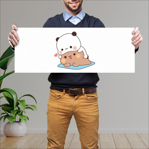 Cuadro Grande 30x80 Cm Cute Milk Bear Kawai Cute