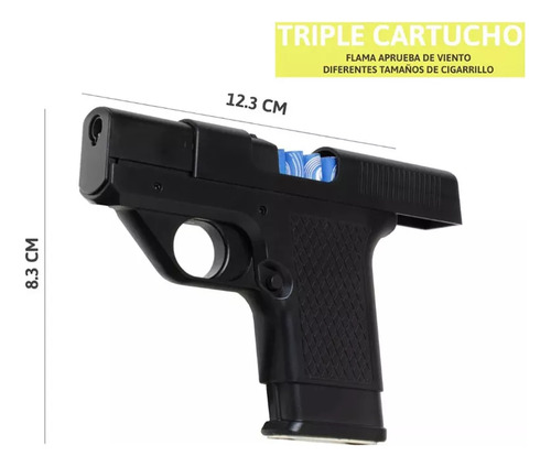 Encendedor De Antorcha Recargable Con Estuche P/ Cigarrillos