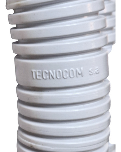 Caño Corrugado 7/8 Blanco Tecnocom Rollo X 25 Metros