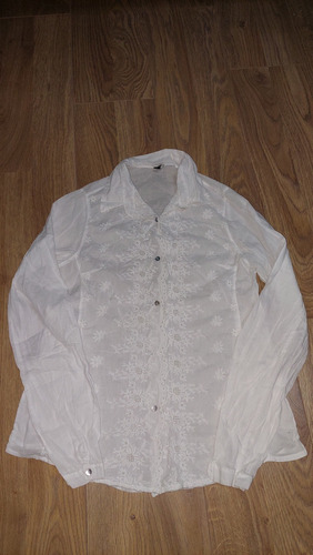 Camisa Blanca Bordada