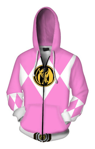 Chaqueta Con Capucha Y Cremallera Cospaly Power Rangers