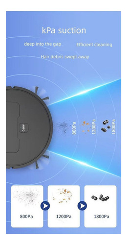 '' Robot Aspirador Y Limpiaparabrisas Robot Vacuum-mop Black