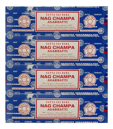 Satya Sai Baba Palitos De Incienso Nag Champa, 3.53 Onzas (p