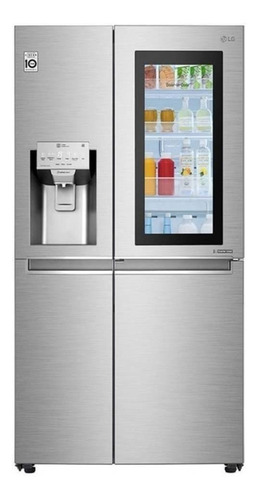 Heladera con freezer inverter LG LS74SXSX color stainless steel con capacidad de 690L 220V