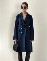 Comprar Tapado Largo Manhattan Saco Mujer Entallado C Forro Interno
