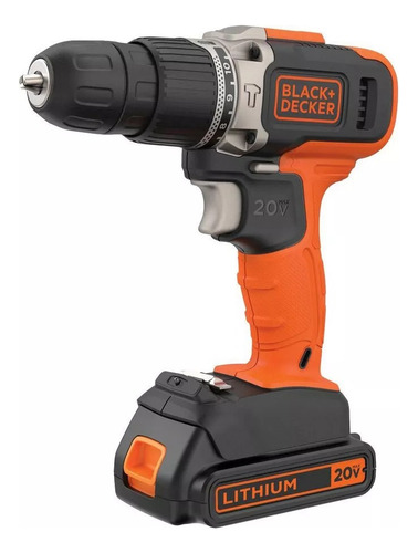 Taladro Percutor 3/8 20v Max 1 Bat 1.5 Ah Black + Decker