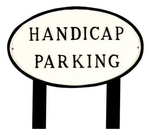 Placa Ovalada Para Estacionamiento De Discapacitados Con Est