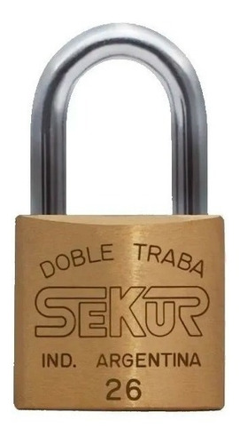 Candado Sekur 26 Mm De Bronce Con Doble Traba A Bolillas