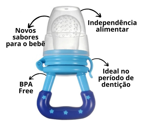 Kit 2 Chupetas Alimentadoras Introducao Alimentar Infantil