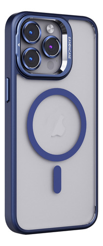 Funda Con Soporte De Lente Azul Para iPhone 15 Pro
