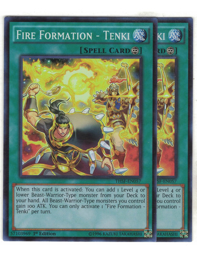 Yugioh 2x Fire Formation Tenki Super 1st Thsf-en057