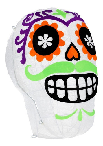 Calavera Grande Halloween Dia De Muertos Iluminada Msi