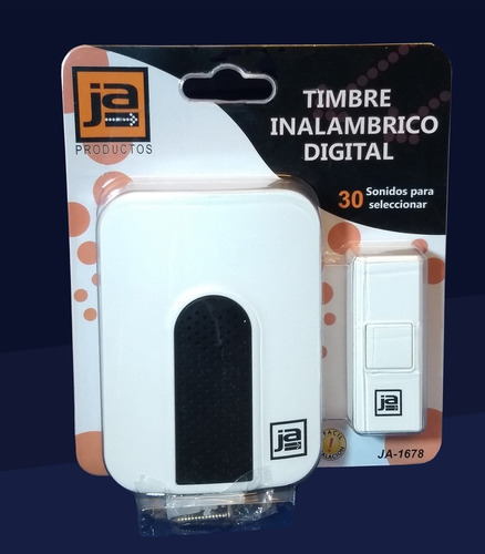Imagen 2 de 5 de Timbre Inalambrico Digital 30 Sonidos 100m De Alcance