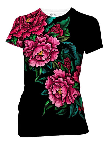 Playera Sublimada Flores Mexicanas Super Fresca 100% Lavable