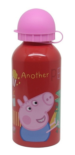 Botella Aluminio Peppa Pig Tapa Sport 400ml Hermetica 