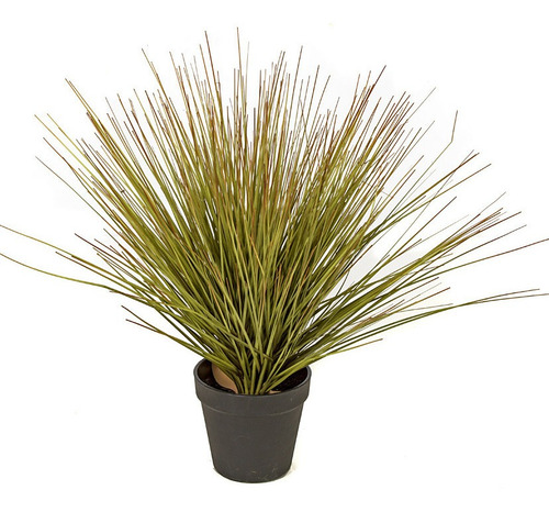 Planta Artificial Pasto Grass + Maceta Cola Zorro 68cm Pampa