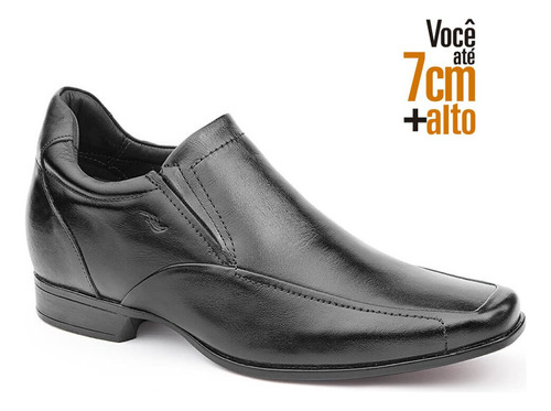 Sapato Alth 3225 Couro Legitimo 7 Cm Alto Preto Rafarillo