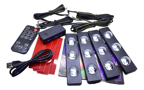 1 Lámpara De Atmósfera De Automóvil Con Luz Led Para Tablero