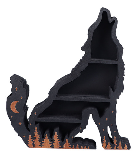 Estante Expositor De Madera Wolf Wood Crystal, Clásico, Mult