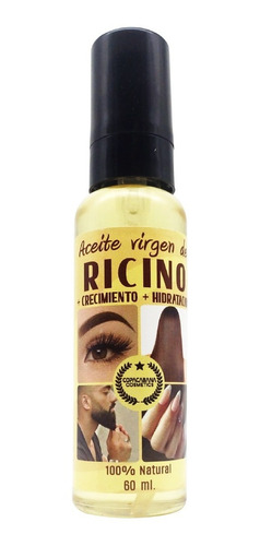 Aceite Ricino 100% Natural Para Cabello,pestanas,barba,uñas 