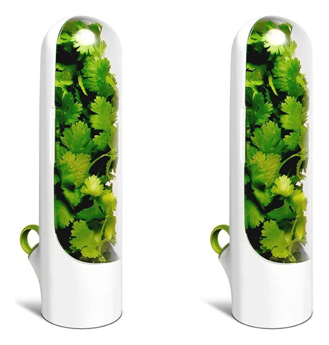 Set De 2 Botellas Conservadoras De Hierbas Para Refrigerador